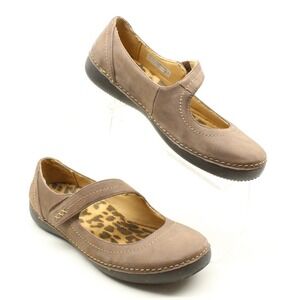 Vionic Shoes Womens 8 US 354Harper Mary Jane Brown Leather Hook And Loop TVW4580